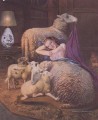 Jeune fille allongée en mouton Salvador Dali